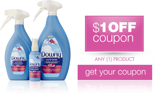$1 off coupon for any one downy wrinkle releaser product. Get your coupon.